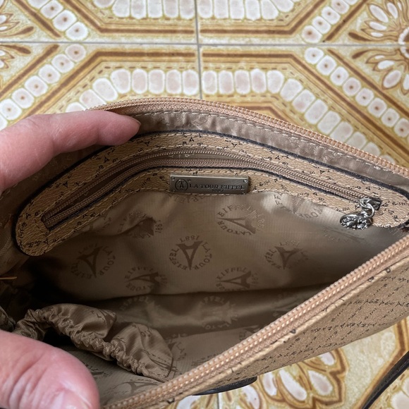 La Tour Eiffel monogram pochette with long strap - in brown/tan coated canvas - Picture 5 of 5